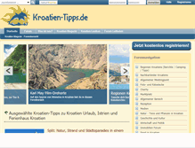 Tablet Screenshot of kroatien-tipps.de